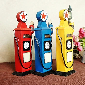 

Handmade Iron Sheet Retro Nostalgia Tanker Model Crafts Living Room Store Restaurant Decoration Tanker