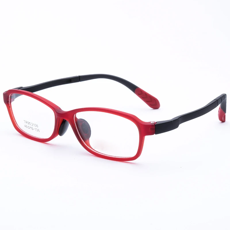 Zilead Kids TR90 Glasses Frame Ultralight Children Square Optical Sepectacles For Boys Girls Computer Goggles Eyeglasses Eyewear - Цвет оправы: wine red