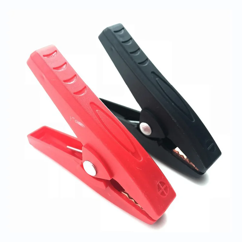 1 пара 100A изоляцией крокодил защищенный зажим красный/черный проверка батареи