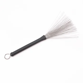 

1Pc Retractable Metal Steel Wire Strands Jazz Drum Brushes Sticks Loop End For Musical Accessories