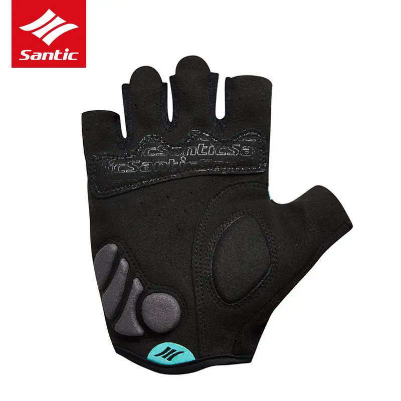 Santic mitad Mitad de dedo bici bicicleta Guantes de verano Ciclismo Guantes acolchado Anti-shock deportiva transpirable MTB Guantes de Ciclismo Santic mitad Mitad de dedo bici bicicleta Guantes de verano Ciclismo Guantes acolchado Anti-shock deportiva transpirable MTB Guantes de Ciclismo