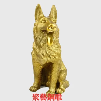 

WBY Bronze statue copper wolfhounds copper decoration Large copper dog home crafts