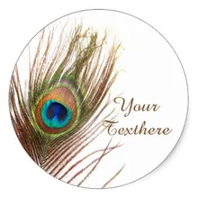 3.8 см Павлин Перо пользовательские Наклейки