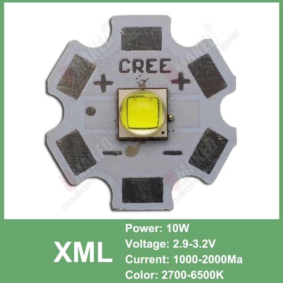 3 Вт 5 Вт 10 Вт CREE XML XPE XPG XTE светодиодный теплый белый RGB высокомощный светодиодный чип на 20 мм PCB