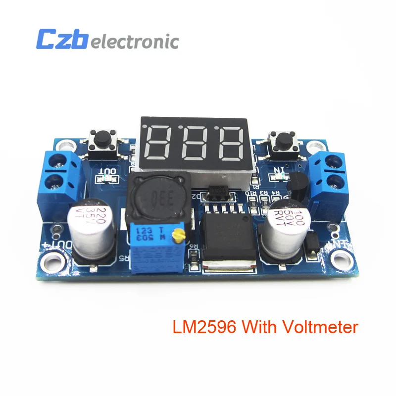 LM2596 Buck Step-down Power Converter Module  LED Voltmeter Double USB Voltage Regulator Boost Converter  2 (1)