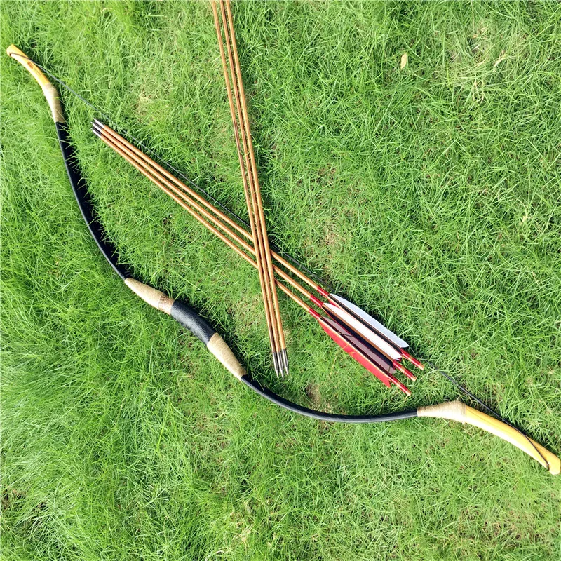 Ładny zestaw chiny tradycyjny Longbow 20-60LBS + 6 strzałek łucznictwo polowanie Ładny zestaw chiny tradycyjny Longbow 20-60LBS + 6 strzałek łucznictwo polowanie