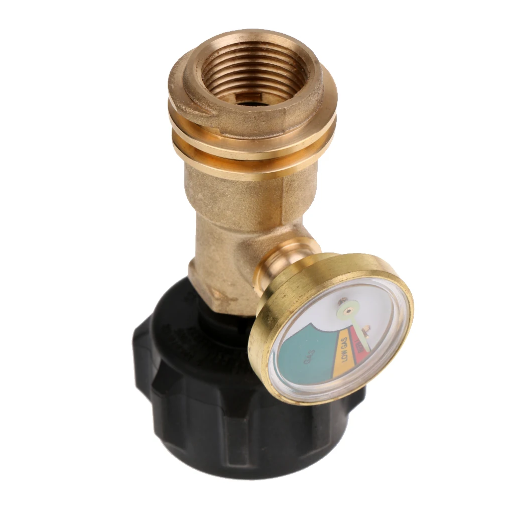 Propane Tank Gauge Level Indicator Leak Detector Gas Pressure Meter Universal for RV Camper, Cylinder, BBQ Gas Grill, Heater
