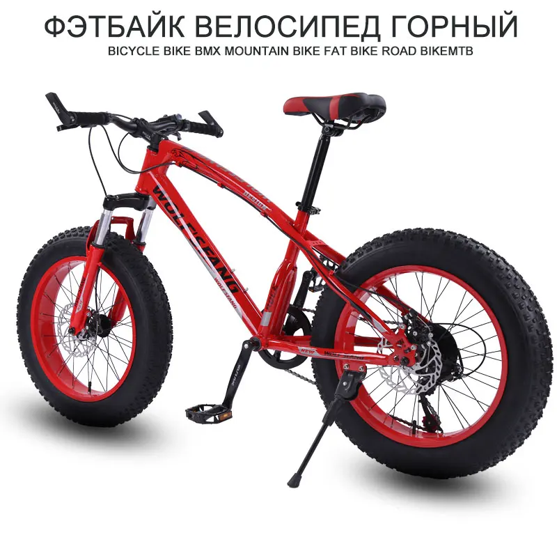 Perfect Bicycle Mountain bike 7/21 speed Fat Road Snow bikes 20*4.0 Front and Rear Mechanical Disc Brake New Free shipping 4