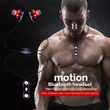 Беспроводные наушники с защитой от пота, магнитное ожерелье, подвеска, Спортивная bluetooth-гарнитура, наушники для бега, стерео наушники с супер басами, 53