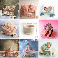 Dvotinst новорожденных фотографии реквизит ребенок позирует мини принцесса кровать круглая корзина Fotografia аксессуары Студия снимает фото реквизит