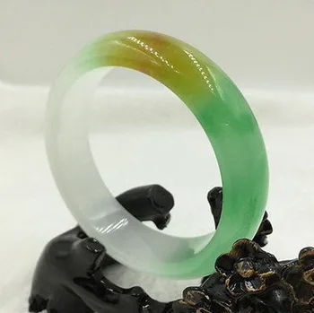 

Free Shipping Chinese Natural Beautiful Green Nephrite Bangle Bracelet