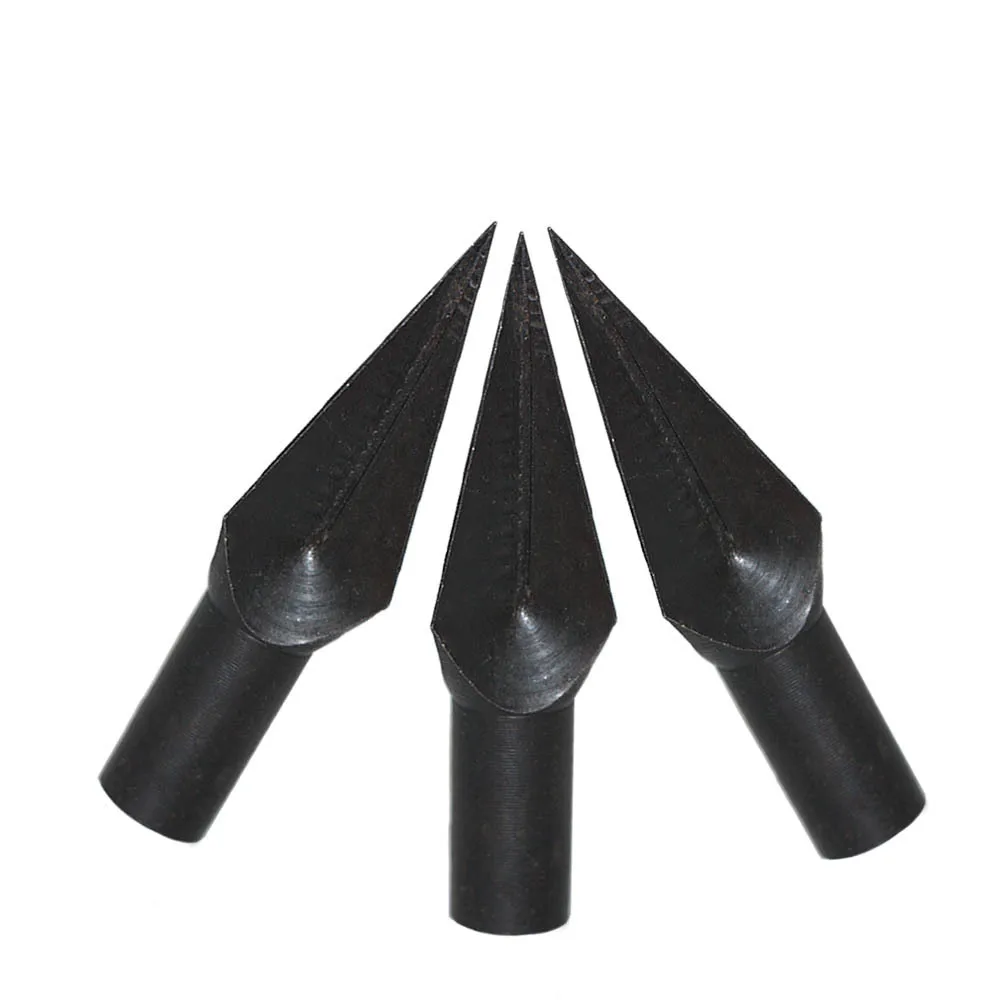 

6/12/24pcs Black Hunting Arrowheads Alloy Steel Traditional Broadheads Archery Arrow Head Tips Point Bamboo Arrows