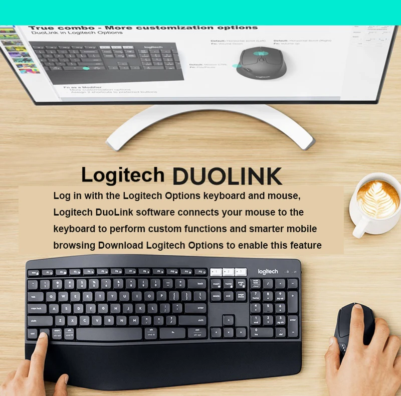 Logitech MK850 беспроводной bluetooth клавиатура и мышь комбо длительное время работы от аккумулятора