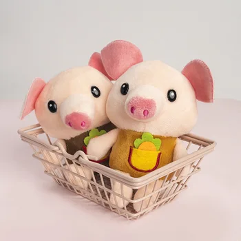 

Keychain Backpack Purses Crib Baby Stroller Pendant Trinket Bag Charms Soft Toy Cute Cartoon Pig Decoration String Doll For Kids