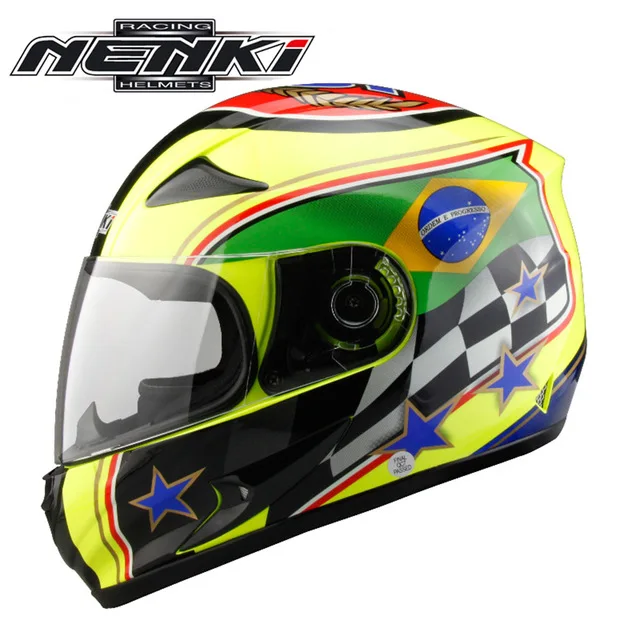 NENKI мотоциклетный шлем, мотоциклетный шлем для мотокросса, мотоциклетный шлем для верховой езды, мужской мотоциклетный шлем, черный цвет - Цвет: Yellow Black
