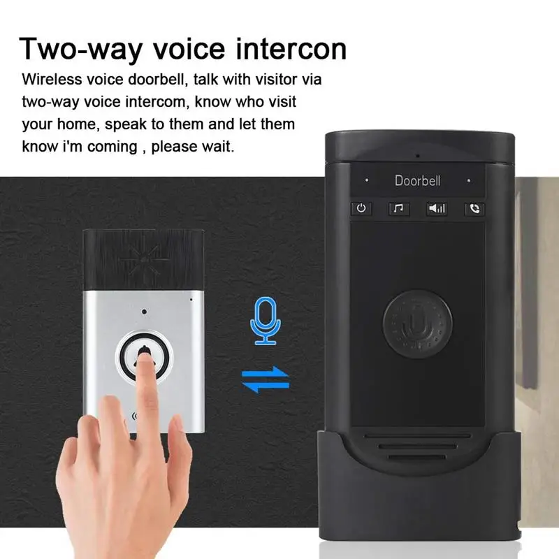 

THGS Wireless Intercom Doorbell, Voice Two-Way Portable Walkie-Talkie,Operating At Over 600 Feet 200M,Home Doorbell Intercom