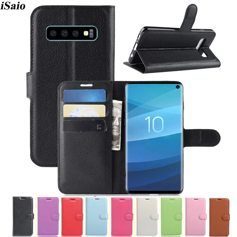 Флип-чехол для Samsung Galaxy S10 Plus кожаный чехол-бумажник Lite чехол телефона из ТПУ с