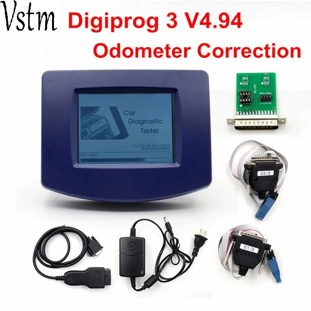 Digiprog III V4.94 3 с OBD2 ST01 ST04 кабель инструмент для коррекции одометра Digiprog3 в наличии