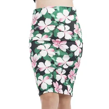 Летняя сексуальная высокая талия элегантная юбка женская мода цветочный принт мини юбка Повседневная Женская Фасонная юбка