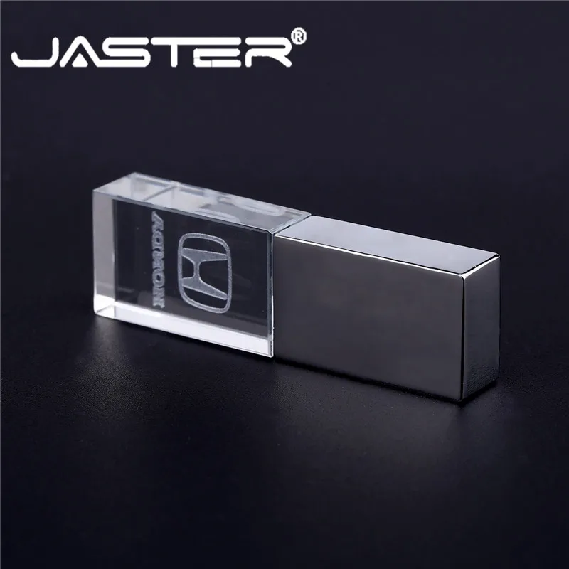 

JASTER Honda crystal + metal USB flash drive pendrive 4GB 8GB 16GB 32GB 64GB USB 2.0 External Storage memory stick u disk