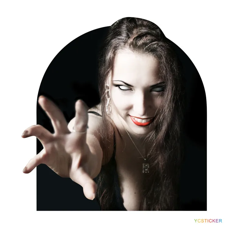 

women ghost graphics car rear window reflective stickers reusable removable adhesive decal 3M vinyl car wrap film with free ship