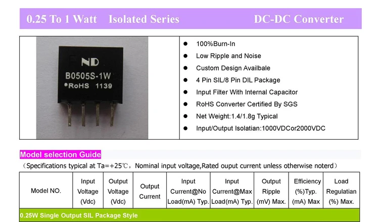 Изолированные модуль питания 12 v-12 v 83ma dcdc импульсный источник питания dc преобразователь b1212s-1w качественных товаров