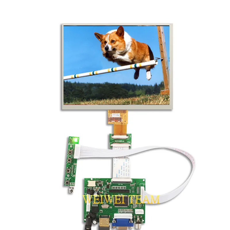 

HJ080IA-01E HE080IA-01D screen 8 inch LCD display For Raspberry pi 3 B+ 1024*768 tablet HDMI VGA AV Control Driver Board Audio