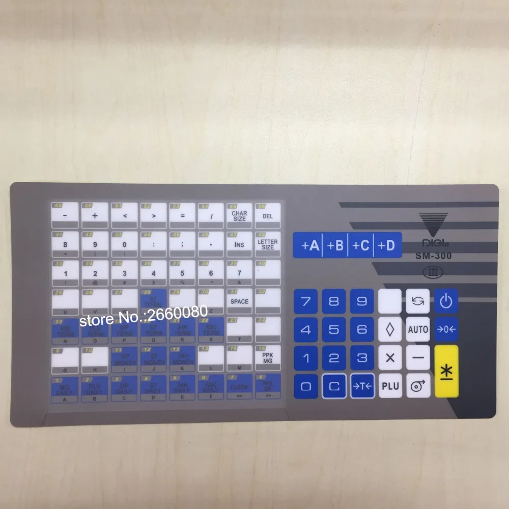 Original SM300 Keyboard Film English Version for Digi Scale SM-300P panel 56 keys