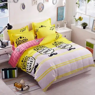 

Nordic style Bedding Set 3/4pcs Duvet Cover set twin full queen king size bed set printed sheet bed linen bedclothes Pillowcases