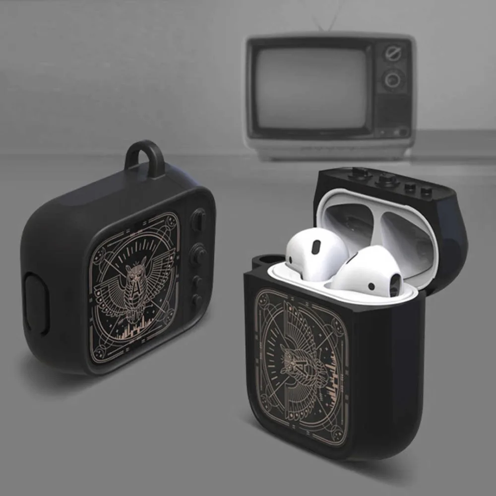 

For Airpods Protective Case Wireless Bluetooth Headset Box Charging Bag Cartoon Owl Design Soft Silicone Shockproof Cover Airpod