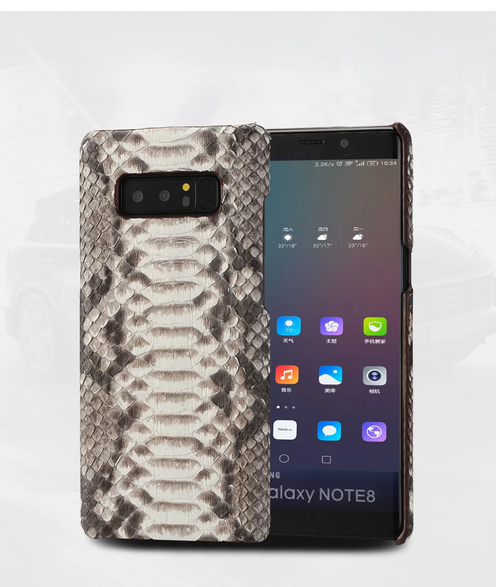 Cases para Samsung Artesanal de Luxo Capa de Couro Case de Telefone de Pele Galaxy Case Genuíno Python Verdadeiro On7 8 Telefonia e Comunicação