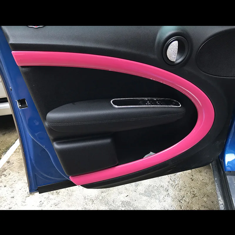 4 шт./компл. ABS внутренняя отделка двери Kit Обложка Наклейка украшение для Mini Cooper