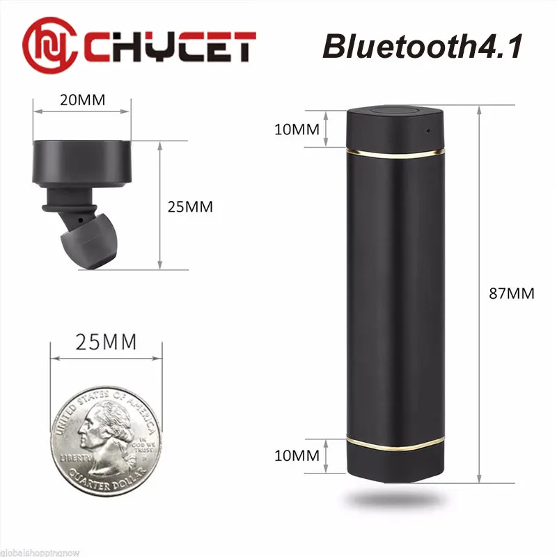 

Chycet Business Bluetooth Earphone K1 Single In-ear Wireless Earphones Stereo Handsfree Headset With Mic For IPhone Xiaomi Meizu