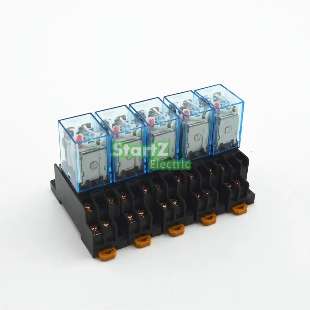 

5 шт. реле LY2NJ 110 В AC маленькое реле 10 А 8PIN катушка DPDT с цоколем