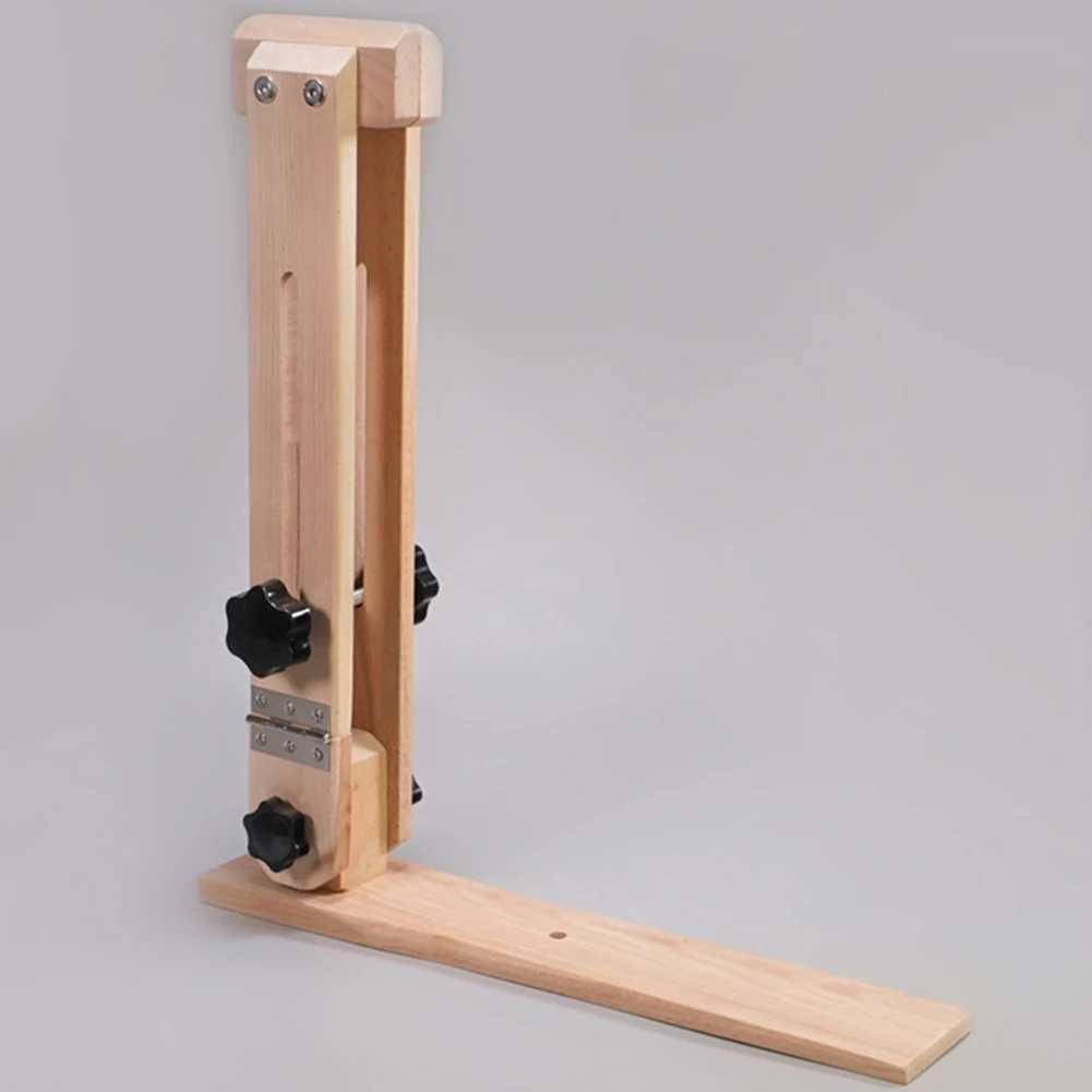 

Leather Craft Sturdy DIY Sewing Tools Hand Stitching Wood Clip Rotary Vertical Adjustable Manual Desktop Durable Fatigue Reduce