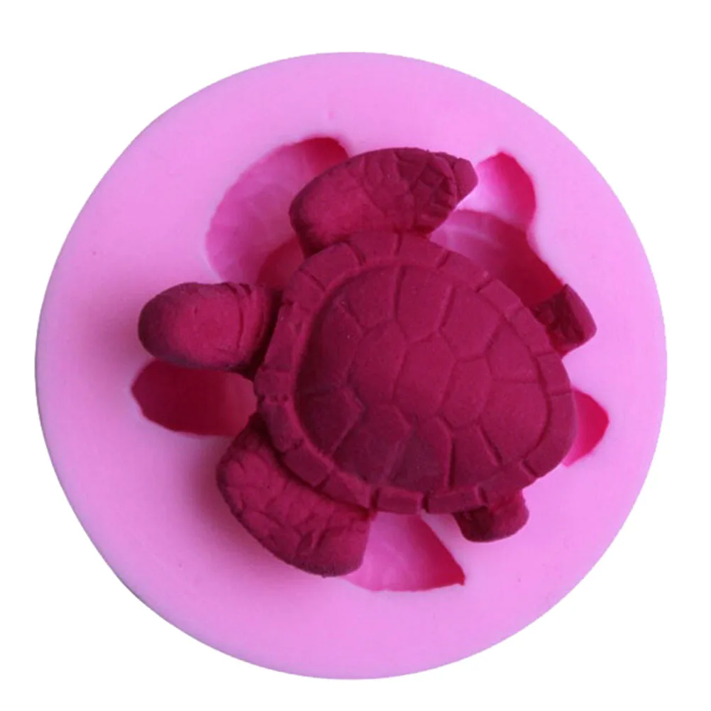 Мини Симпатичные 3D Силиконовые помадные формы морская черепаха кекс шоколадные формы для свечей мыла Ремесло Торт украшения инструменты 1 шт