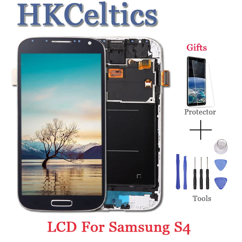 

LCD For Samsung S4 Display with Touch Screen with Frame GT-i9505 Digitizer LCD For Samsung Galaxy S4 LCD Display Screen