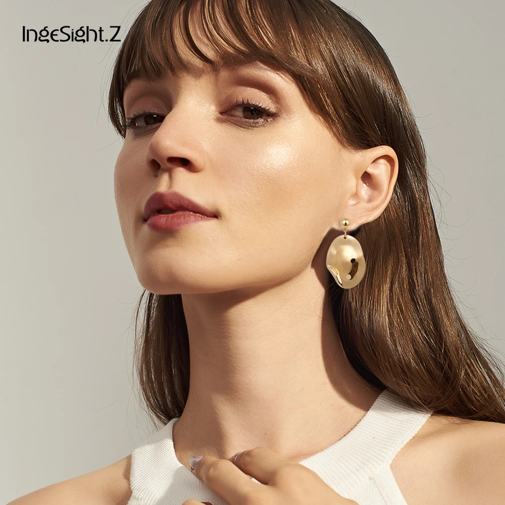 

IngeSight.Z Hyperbolic Personalized Irregular Geometric Piercing Drop Hanging Earring Women Fashion Charm Jewelry Female Gifts