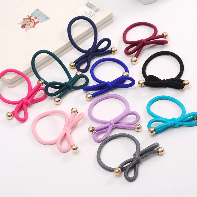 

FORWELL Women Hair Accessory Bow Jewelry Tied Rubber Band Hair Rope Korean Version Flower Headdress Random Color Wholesale