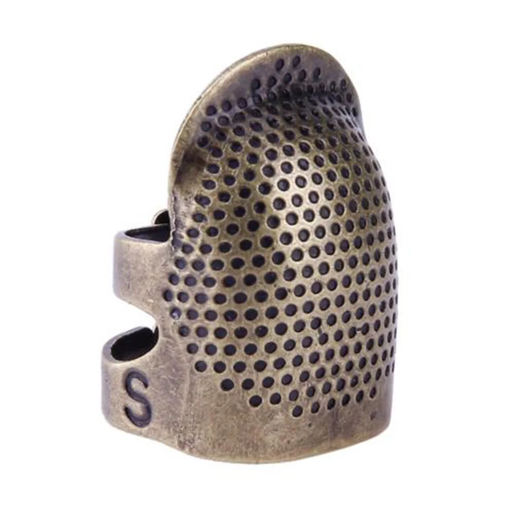 

2019 New Vintage Thimble Ring Sewing Quilting Copper Cover Fingertip Protector Needle Press Tool Accessories