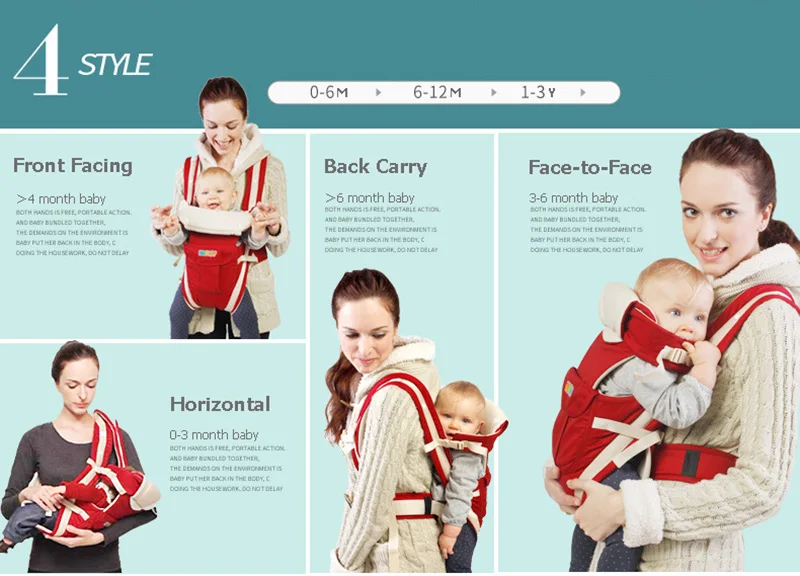 Baby Carrier Multifunction Cotton Hip Seat Baby Care Ergonomic Design Toddler Sling Wrap Rider Infant Protection Backpack BB3047 (10)