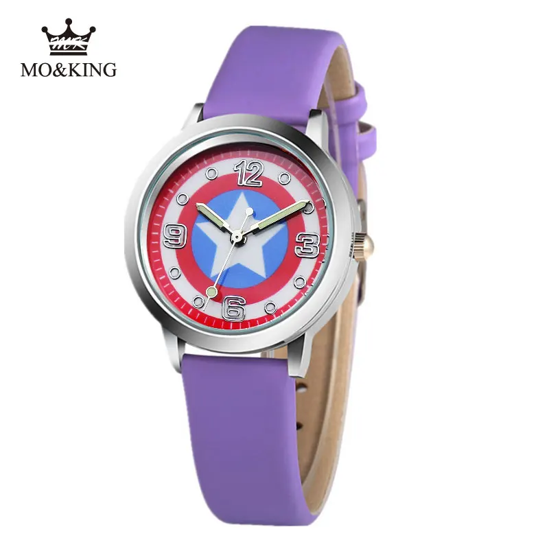 Капитан Америка гражданская война часы Avengers, модные кварцевые часы, детские часы для мальчиков и девочек студентов наручные часы 7 видов цветов
