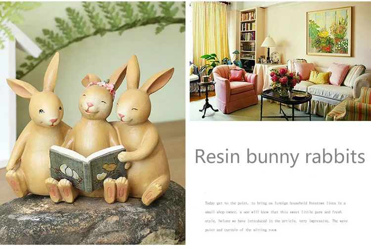 Милый озорной кролик, удерживающий яйца, домашние украшения, креативная спальня, детская комната, перегородка, украшение для рабочего стола