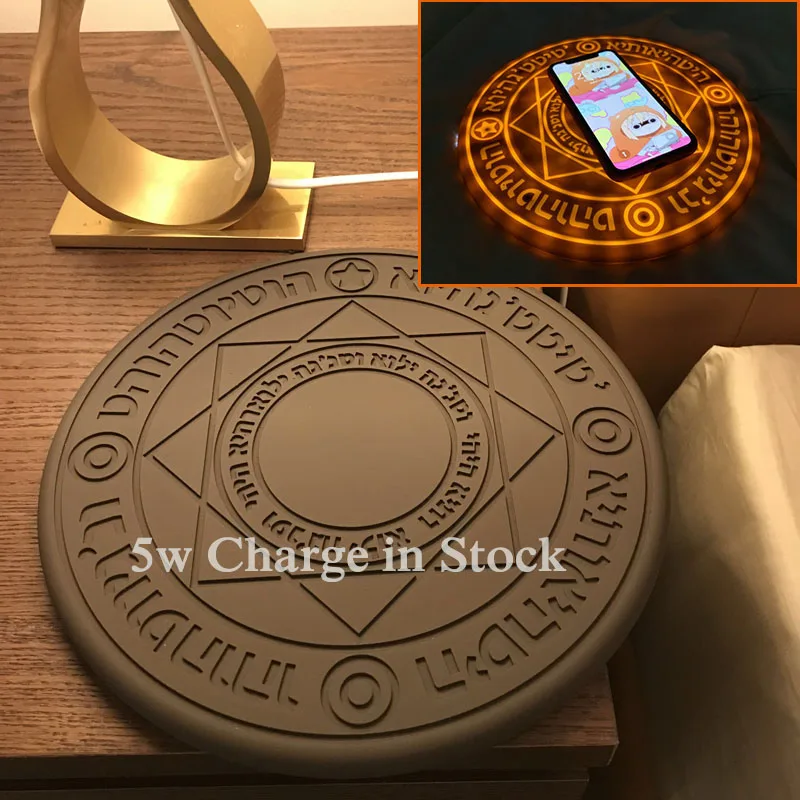 

New Comic Magic Array Wireless Charger 5W/10W Qi Wireless Universal Fast Charger Charging Pad for iPhone X Samsung S9 Nov17