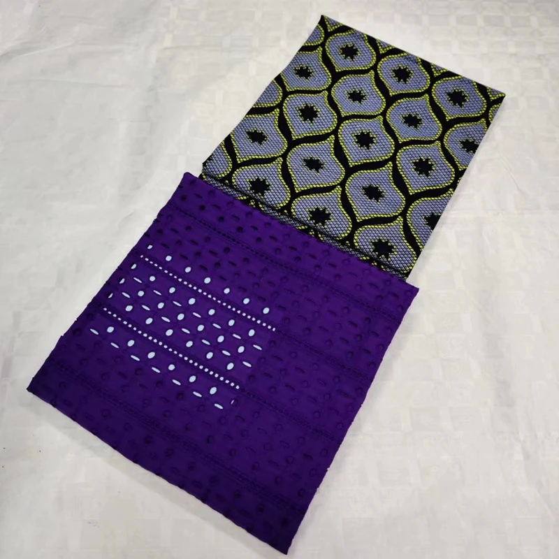 Alisa New Arrivals African fabrics 3 yards with embroidery Swiss voile lace fabrics 2 yards for Fashion Big Occasions