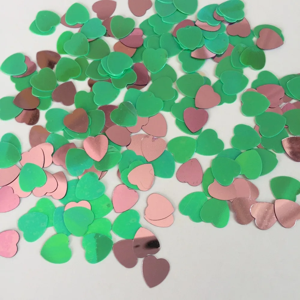 

1 cm Lavender pink and mint hearts PVC confetti Bachlorette party wedding reception table scatter baby shower supplies 450 piece
