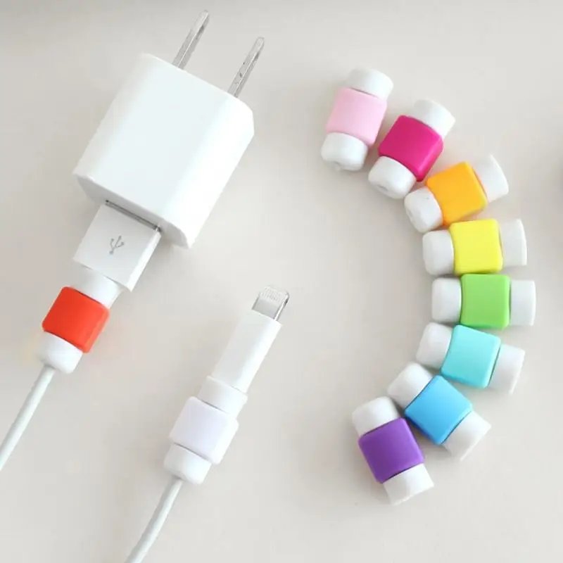 

Promotion 5PCS/Lot Candy Color Cable Saver Protector
