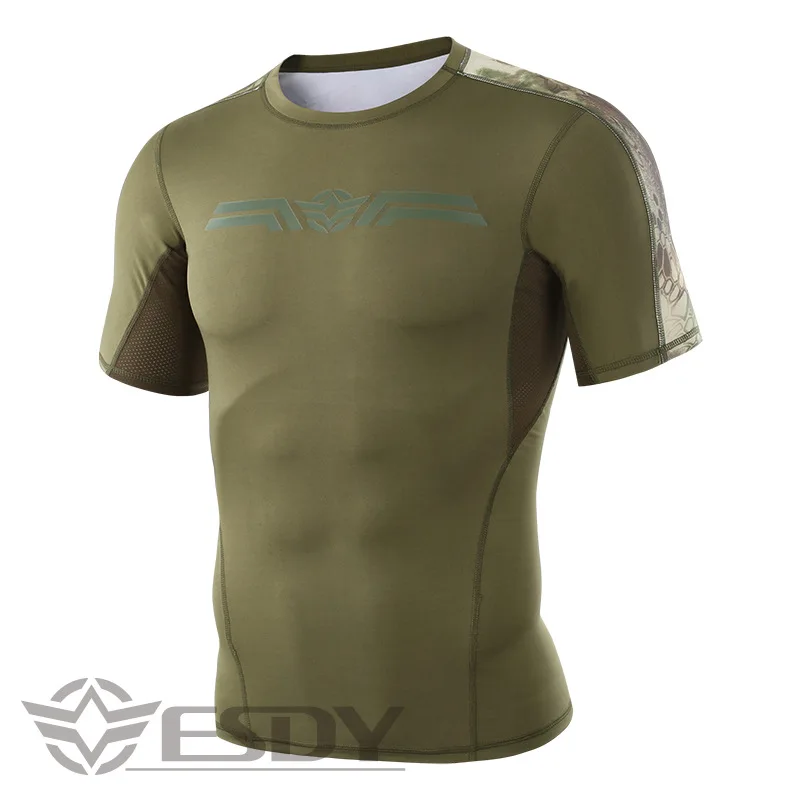 

ESDY Men Hiking T-shirts Python Breathable Tactical Top Trekking Camping T-shirt Military Short Quick Dry Outdoor sport Shirts
