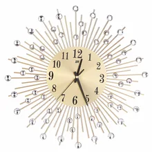Modern Art Large font b Wall b font font b Clock b font Metal Sunburst Clear