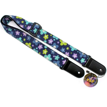 

Multicolored Flowers Ukulele Strap Small Acoustic Guitar Folk Guitar Strap